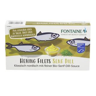 Zarte Heringsfilets in Bio Senf Dill Creme